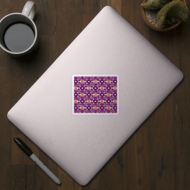 Purple Aesthetic Repeating Watercolor Floral Pattern by BubbleMench